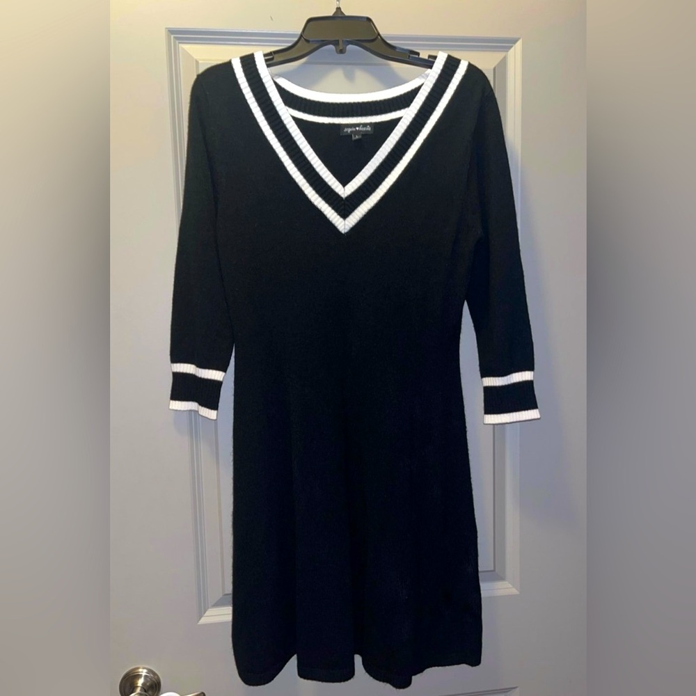 Sequin Hearts Sweater Dress